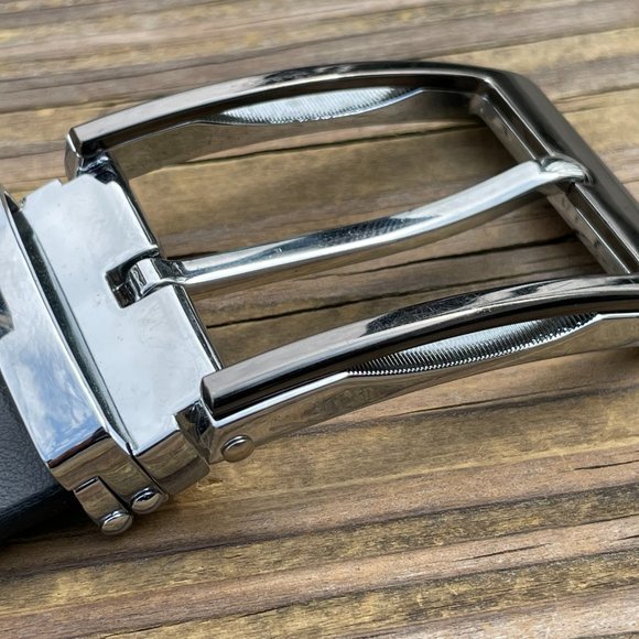 Men's Handmade Leather Belt Black Size 43/44 Handmade in Pakistan - Picture 11 of 14